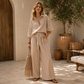 rend just nu⭐ 🎀 Elegant randig ensemble i mjukt tyg – perfekt för resor, dejter och lediga dagar