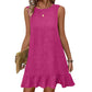 👗 50% RABATT NU! Women's Casual Sleeveless Ruffle Hem Mini Dress – elegant volangfåll, A‑linje & knytning baktill – perfekt för sommarfester, semester och vardag ☀️✨