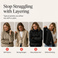 Nyhet✨ 💙 Innovativ denim- och stickkombination – snygg och bekväm för lager-på-lager