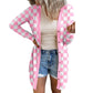 Bästsäljare🔥 🧥 Oversize rutig stickad kardigan – mjuk och luftig för lager-på-lager-styling
