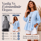 Nyhet✨ 🌺 Lager-på-lager-volangblus med vida ärmar – mjukt fallande och feminin stil