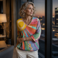 Bästsäljare🔥 👚 Retro konstnärlig blus med digitaltryck – boho-chic