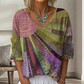 Bästsäljare🔥 👚 Retro konstnärlig blus med digitaltryck – boho-chic