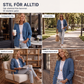 Nyhet✨ 💙 Mjuk och andningsbar denimjacka– ledig silhuett för lager-på-lager-styling