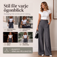 Bästsäljare🔥 👖 Högmidjade vida byxor med sidoknappar – bekväm och elegant för vardagen