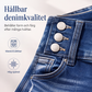Nya ankomster📦 👗 Klassiska kortade jeans med trippelknäppning – slim-fit som förlänger silhuetten