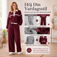 Trend just nu⭐  Mångsidigt set med randig sweatshirt och vida ben – från hemmadag till stadspromenad