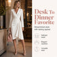 Women's Wrap V-Neck Long Sleeve Ruched Waist Midi Dress