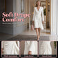 Women's Wrap V-Neck Long Sleeve Ruched Waist Midi Dress