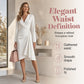 Women's Wrap V-Neck Long Sleeve Ruched Waist Midi Dress