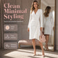 Women's Wrap V-Neck Long Sleeve Ruched Waist Midi Dress