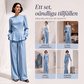 Bästsäljare🔥  Elegant topp med puffärmar och vida byxor – ledig silhuett för en sofistikerad look