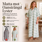 Lång skjortklänning i rutigt mönster med knappar för kvinnor