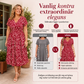 Bästsäljare🔥 👗 Elegant V-ringad klänning med blommönster – mjukt fallande för en feminin silhuett