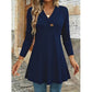Ny kollektion🛍️👚 Lätt och ledig räfflad V-hals-topp