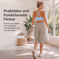 Kvinnors lediga capribyxor med dragsko, knälånga