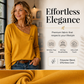 Säsongsstil 🌸Elegant asymmetrisk topp med V-ringning för damer