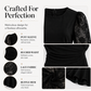 Nyhet✨ 🌸 Elegant bodycon med spetsdetaljer och volymärmar – perfekt för fest och kväll
