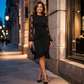 Nyhet✨ 🌸 Elegant bodycon med spetsdetaljer och volymärmar – perfekt för fest och kväll