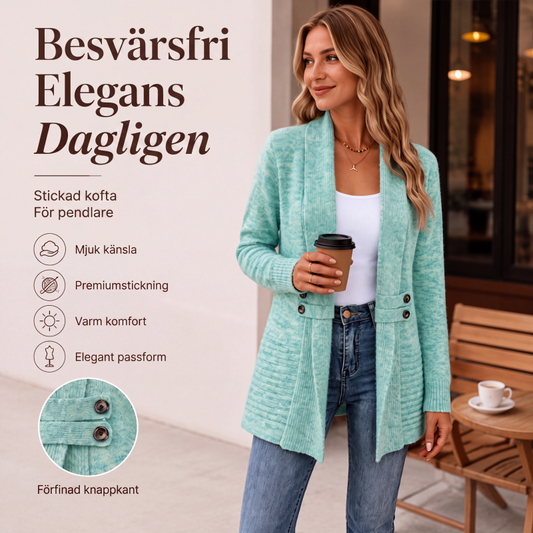 Nyhet✨ 🌸 Klassisk dubbelknäppt kofta i mjuk kvalitet – perfekt för lager-på-lager-styling