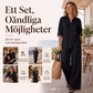 Set med ledig skjorta och vida byxor för kvinnor