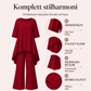 Ny kollektion🛍️Chic asymmetrisk topp och vida byxor set för kvinnor