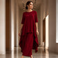 Ny kollektion🛍️Chic asymmetrisk topp och vida byxor set för kvinnor