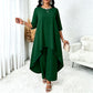 Ny kollektion🛍️Chic asymmetrisk topp och vida byxor set för kvinnor