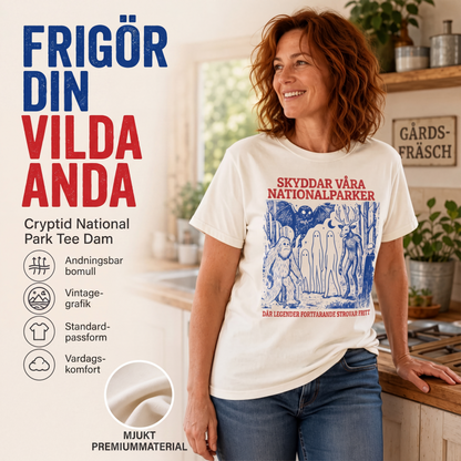 Grafisk T-shirt med retro motiv av Cryptid nationalparker