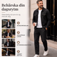 Herrset i 2 delar: jacka med textur och byxor