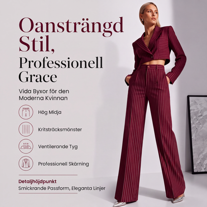 Nya ankomster📦 👖 Klassiska randiga högbyxor i premiumkvalitet – tidlös stil för alla tillfällen
