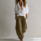 👚Säsongens stil – avslappnad skjorta och draperade byxor – en elegant casual-look för vardagens utflykter