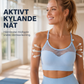 Damers vadderad sport-bh med ihåligt nät