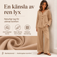 ⏰Sista dagen på rean – 50 % rabatt 💃 Set med långärmad damtröja med V-ringning och byxor med vida ben