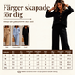 ⏰Sista dagen på rean – 50 % rabatt 💃 Set med långärmad damtröja med V-ringning och byxor med vida ben