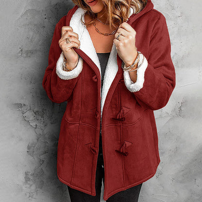 Nyhet✨ ❄️ Mjuk och isolerande rock med huva – figursydd midja för en elegant silhuett