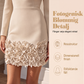 Nya ankomster 👗 Elegant V-ringad klänning med lång ärm – rosdetalj som ger en unik touch