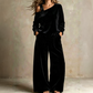 Bästsäljare🔥 Off-shoulder-set med vida ben