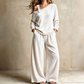 Bästsäljare🔥 Off-shoulder-set med vida ben