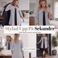 💃50 % rabatt så länge lagret räcker!🎉A-linjeformad damklänning, knälång, med en antydan till tvådelad look