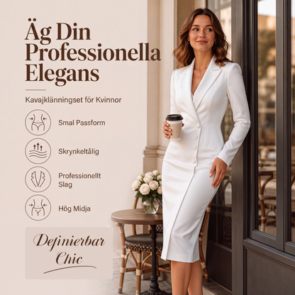 Nyhet✨ 🌸 Stilren kavajklänning med asymmetrisk skärning – perfekt för en modern och professionell look