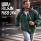 Bästsäljare🔥 🧥 Våffelstickad hoodie med hel dragkedja – oversize-passform för urban streetwear
