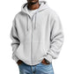 Bästsäljare🔥 🧥 Våffelstickad hoodie med hel dragkedja – oversize-passform för urban streetwear