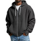 Bästsäljare🔥 🧥 Våffelstickad hoodie med hel dragkedja – oversize-passform för urban streetwear