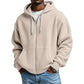 Bästsäljare🔥 🧥 Våffelstickad hoodie med hel dragkedja – oversize-passform för urban streetwear