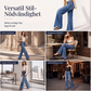 Bästsäljare🔥 👖 Högmidjade vida jeans med stretch – vertikal sidsöm för en förlängande silhuett