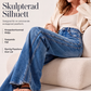 Bästsäljare🔥 👖 Högmidjade vida jeans med stretch – vertikal sidsöm för en förlängande silhuett
