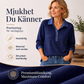 Damstickad topp med kontrasterande denimmudd