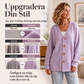 Stickad cardigan i oversize med V-ringning för kvinnor