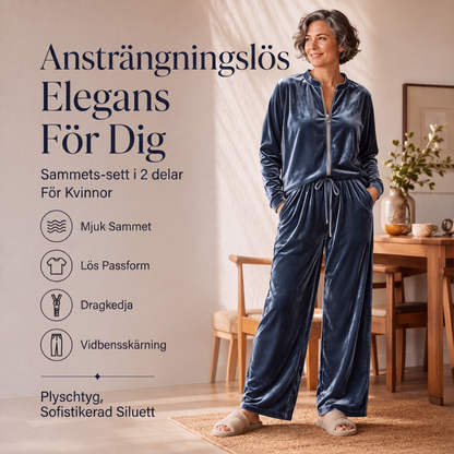 Sammets-set i två delar för kvinnor